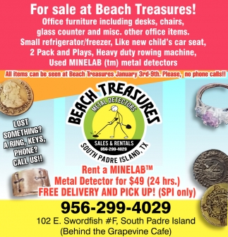 Metal Detectors Sales & Rental, Beach Treasures Metal Detectors, South  Padre Island, TX