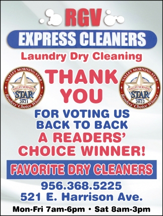 Thank You RGV Express Cleaners