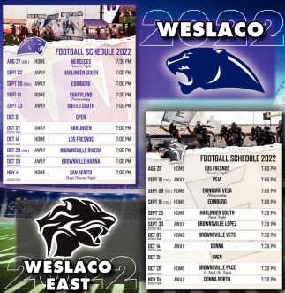 Weslaco ISD - Take a look at the Panthers football schedule for the 2022  football season!! Good luck Panthers!!#wisdtherightchoice