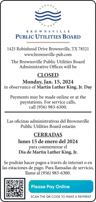 CLOSED, Brownsville Public Utilities Board, Brownsville, TX