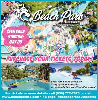 Beach Park at Isla Blanca will be opening its doors on April 22 🎉 Be sure  to grab your tickets to enjoy South Texas' best water park this…